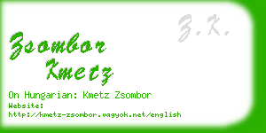 zsombor kmetz business card